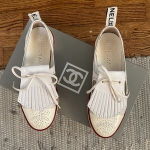 Chanel 'Lamb Sport' Mary Jane Loafer-Style Flats
